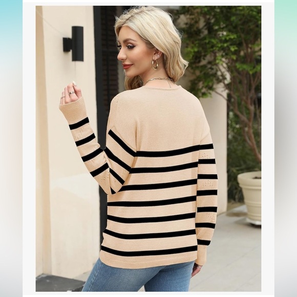 New Zeagoo Women’s Striped Sweater Size XL - Picture 3 of 4